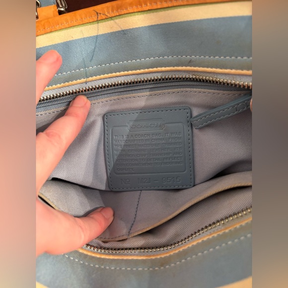 Vintage Coach Hampton Striped handbag - Picture 3 of 3